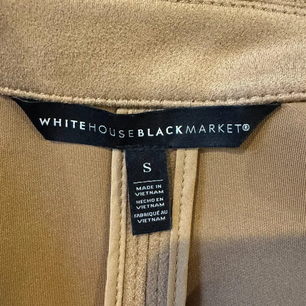 White House Black Market Women's Ultra-Suede Jacket in Camel Size S - Picture 6 of 7